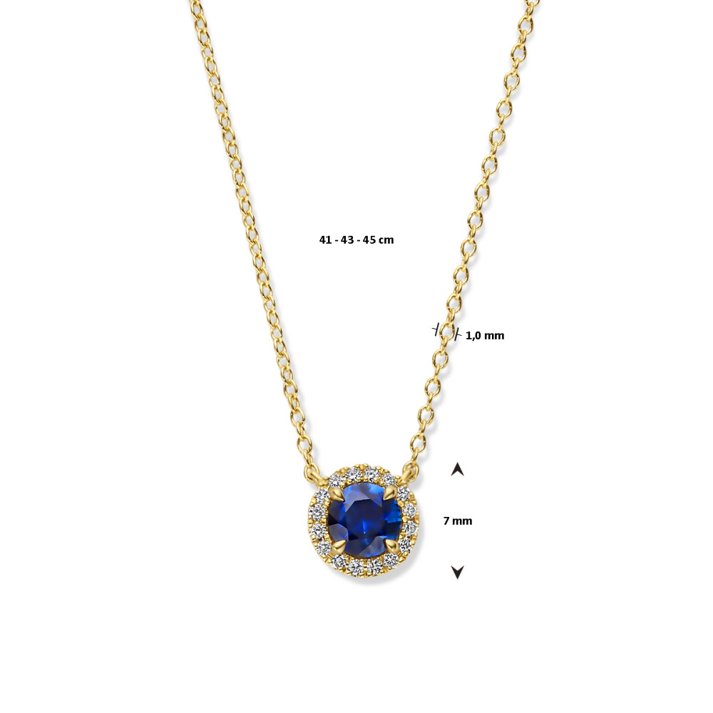 gouden-ketting-met-ronde-saffier-en-diamant-hanger-0-05-crt-lengte-41-43-45-cm
