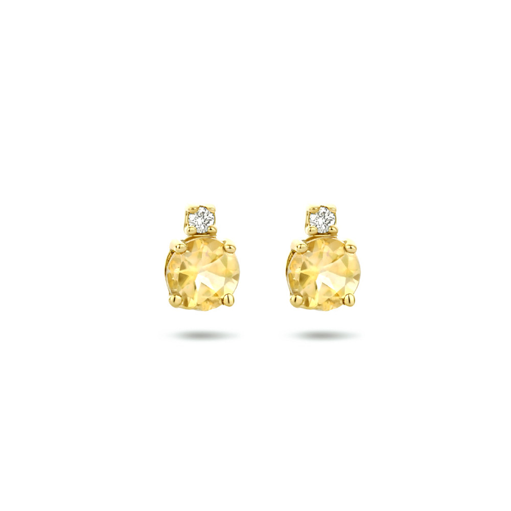 gouden-oorknopjes-met-diamant-en-citrien
