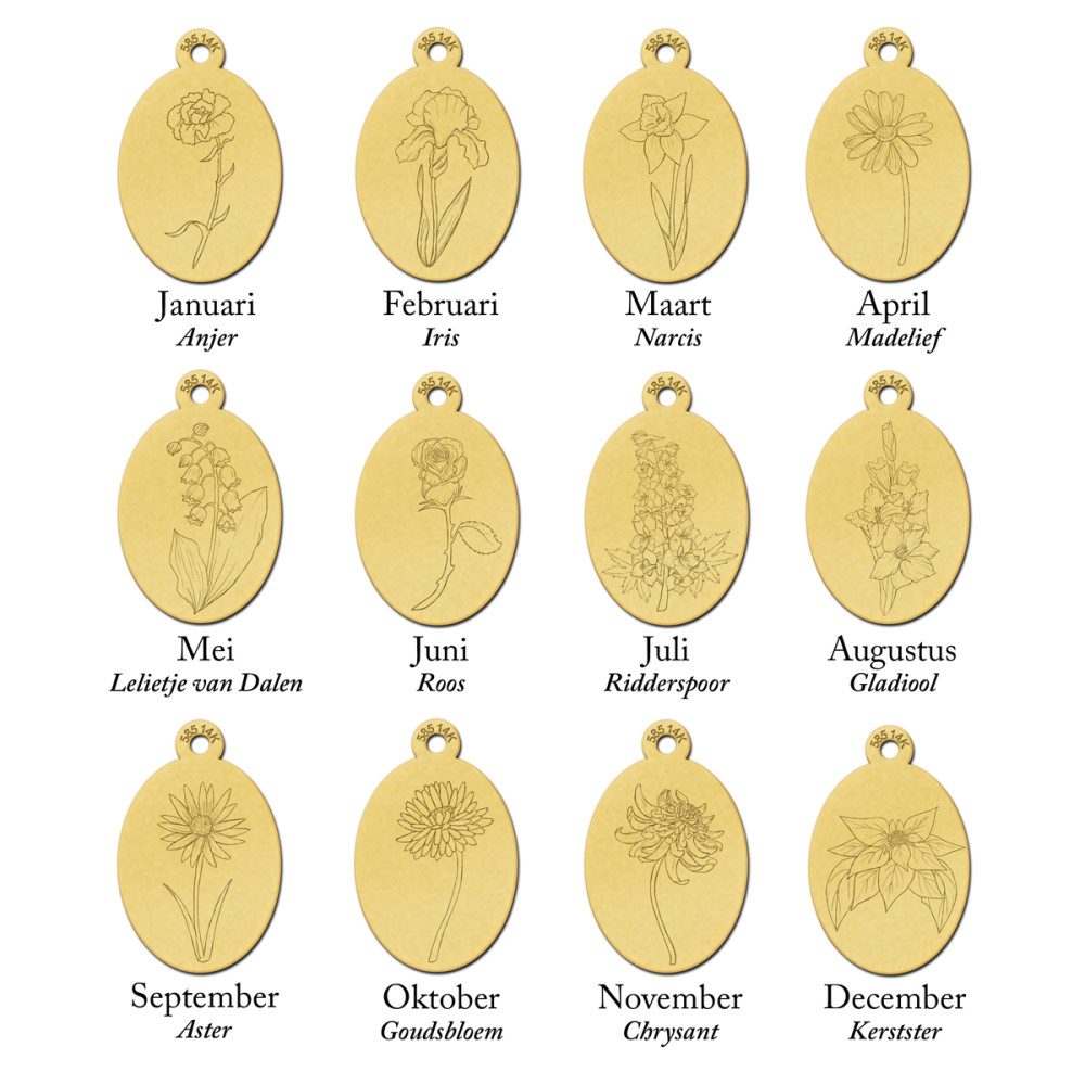 gouden-ovale-geboortebloem-hanger-12-mm-breed-hoogte-16-mm