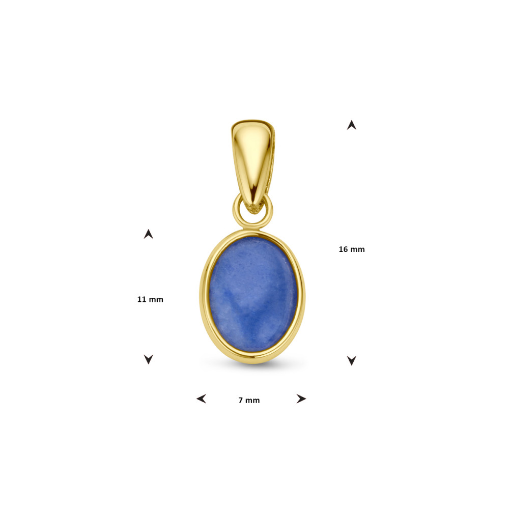 gouden-ovale-hanger-met-blauwe-kwarts-7-mm-breed-hoogte-16-mm