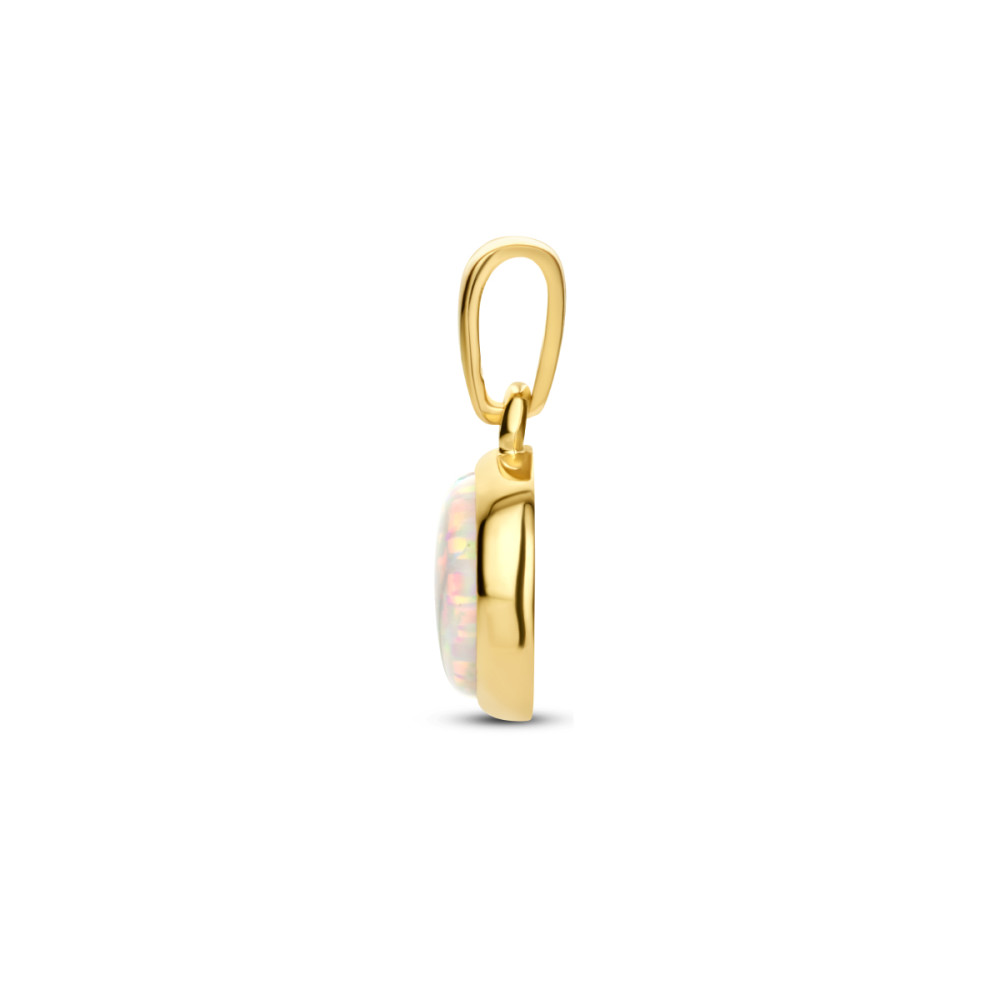 gouden-ovale-hanger-met-witte-opaliet-8-5-mm-breed-hoogte-15-mm