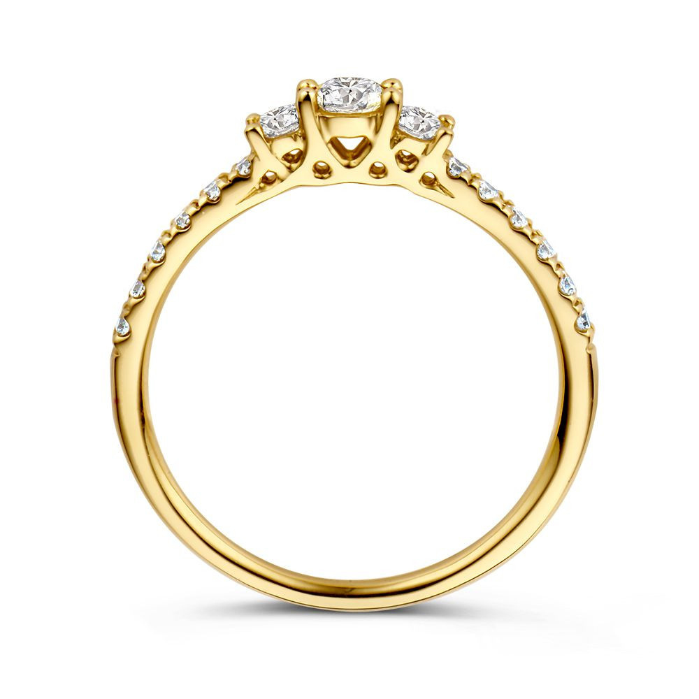 gouden-ring-met-drie-grote-diamanten-en-twee-rijen-0-46-crt