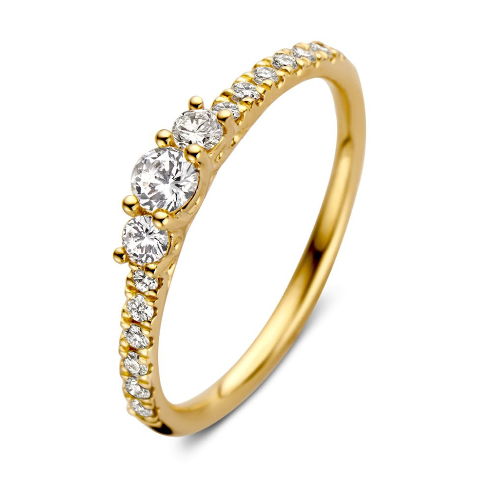 gouden-ring-met-drie-grote-diamanten-en-twee-rijen-0-46-crt