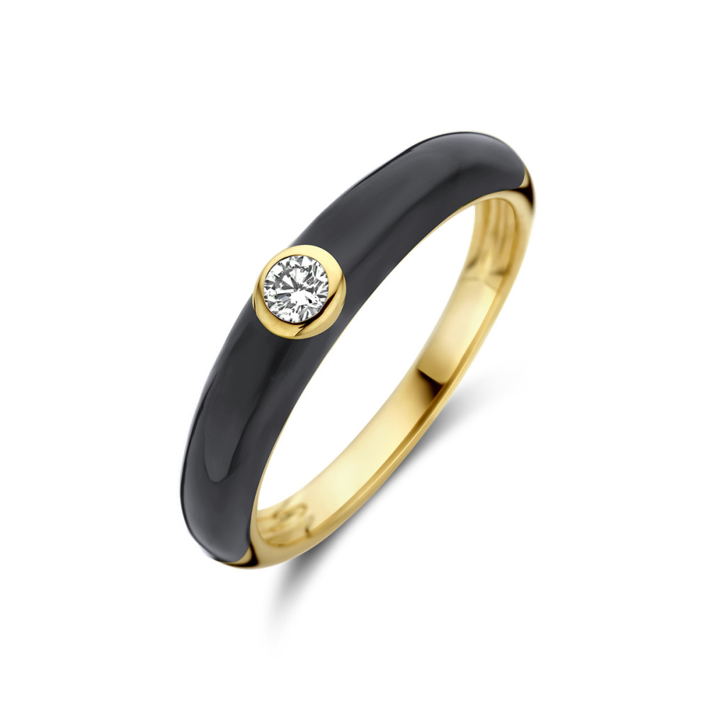 gouden-ring-met-zwart-keramiek-en-solitaire-diamant