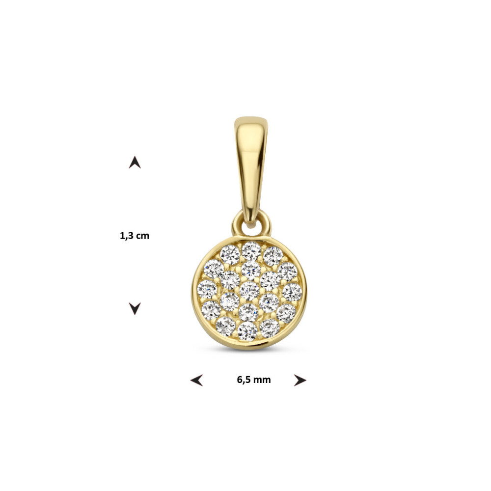 gouden-ronde-hanger-met-transparante-zirkonia-s-6-5-mm-breed-hoogte-13-mm