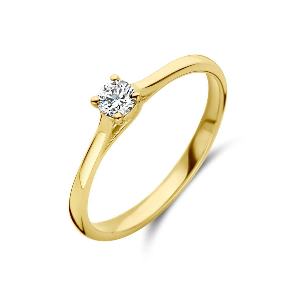 gouden-solitair-ring-met-ronde-diamant-0-15-crt