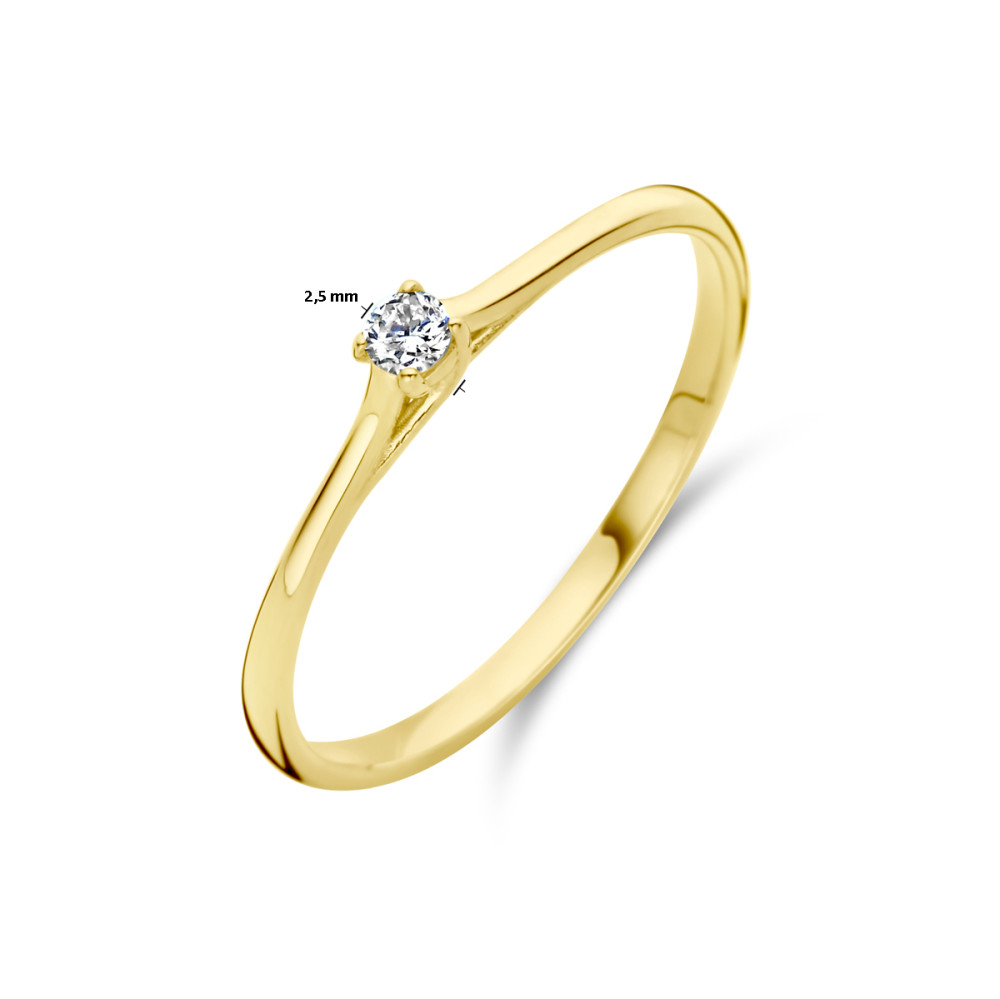 gouden-solitair-ring-met-ronde-diamant