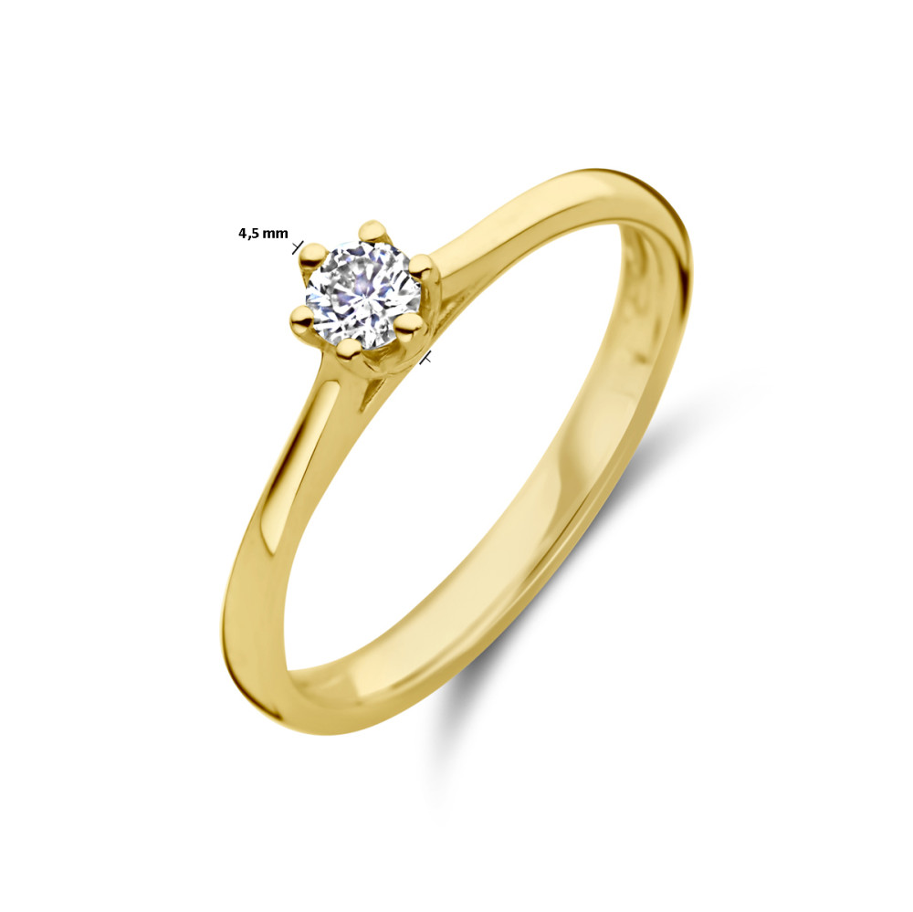 gouden-solitair-ring-met-ronde-diamant-in-klauwzetting