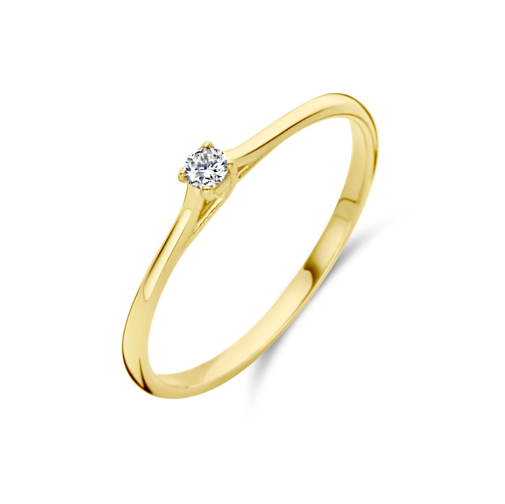 gouden-solitair-ring-met-ronde-diamant