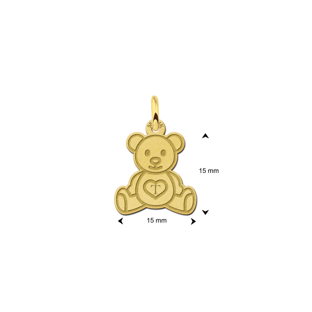 gouden-teddybeer-hanger-met-hartje-en-letter-15-mm-breed-hoogte-15-mm