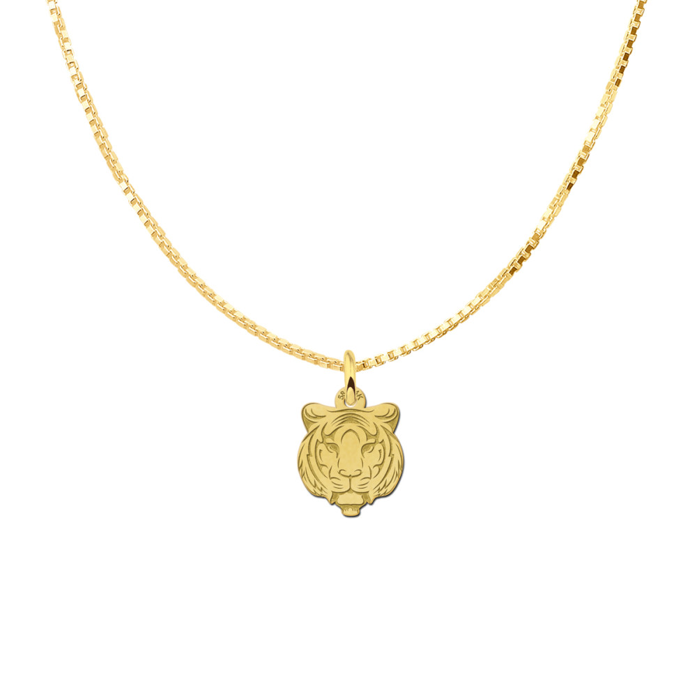 gouden-tijgerkop-hanger-12-mm-breed-hoogte-13-mm