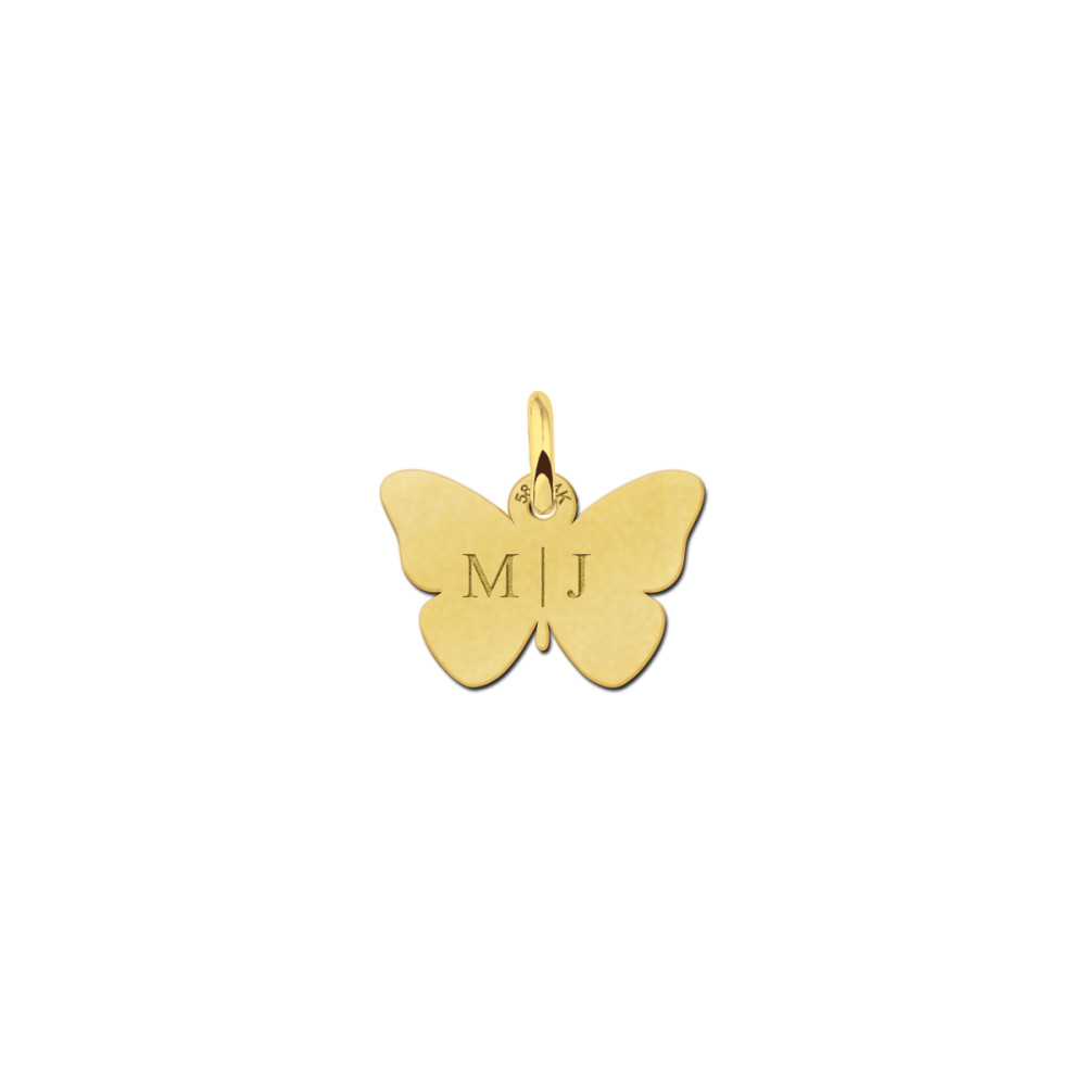 gouden-vlinder-hanger-met-twee-initialen-17-mm-breed-hoogte-11-5-mm