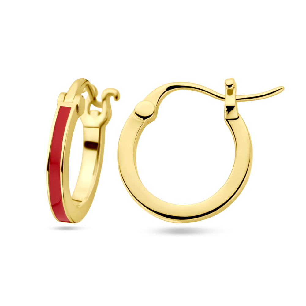 goudkleurige-klapoorringen-met-rode-emaille-streep-diameter-15-5-mm
