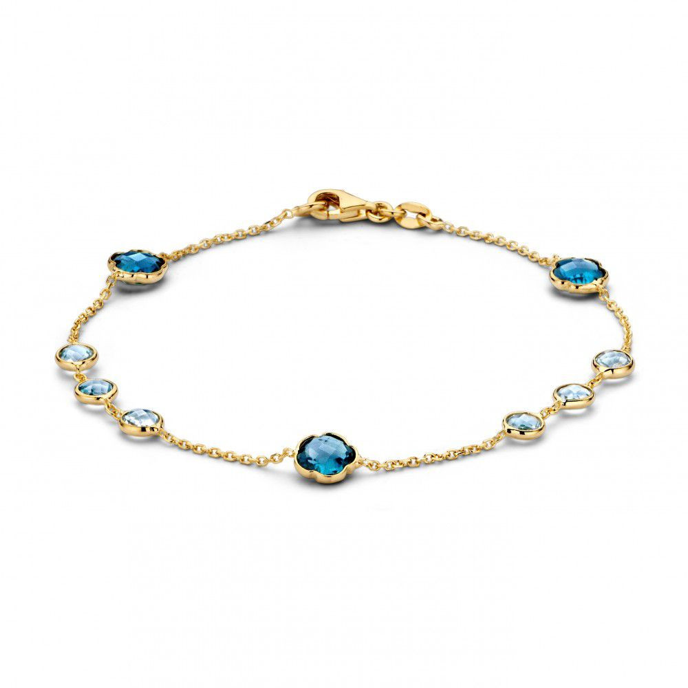 goudkleurige-schakelarmband-met-blauwe-topaasstenen