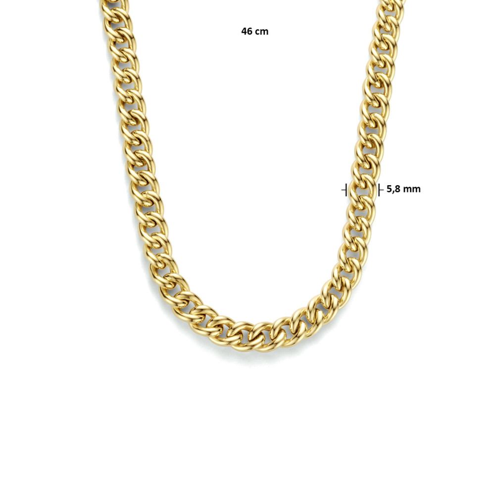 gourmet-5-8-mm-schakelketting-goud-op-zilver-lengte-45-cm