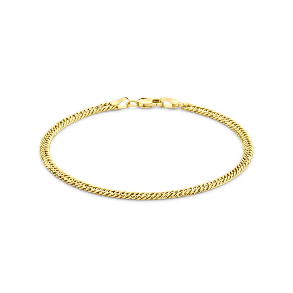 gourmet-schakelarmband-zilgold-14-karaat-goud-glanzend-3-mm-breedte-lengte-18-5-cm