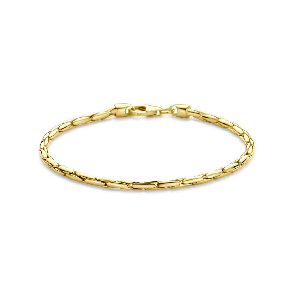 gourmet-schakelarmband-zilgold-massief-glanzend-2-8-mm-breedte-lengte-18-cm