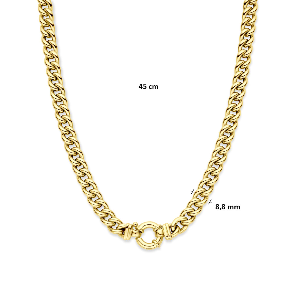 gourmet-schakelketting-14-karaat-goud-9-mm-breedte-glanzend-lengte-45-cm