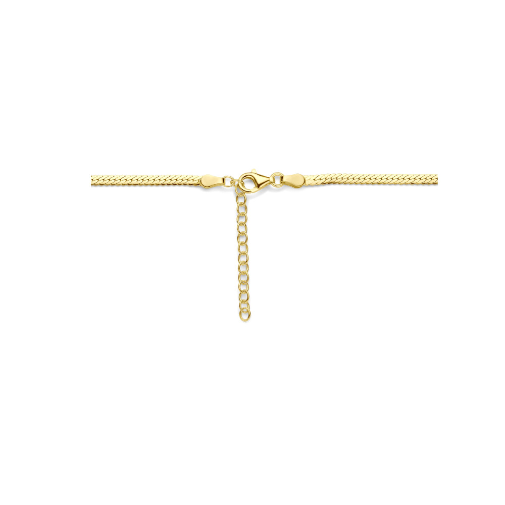 gourmet-schakelketting-dames-gold-plated-glanzend-2-6-mm-breedte-lengte-40-44-cm