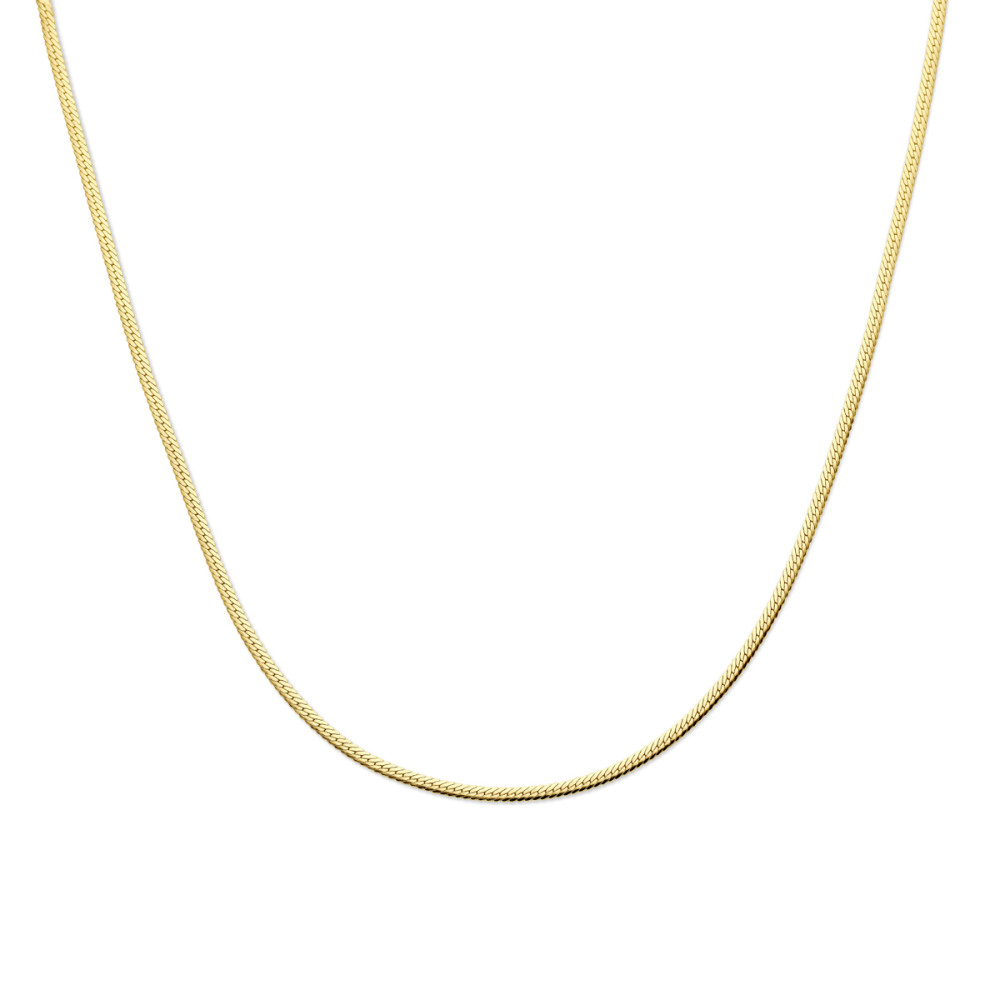gourmet-schakelketting-dames-gold-plated-glanzend-2-6-mm-breedte-lengte-40-44-cm