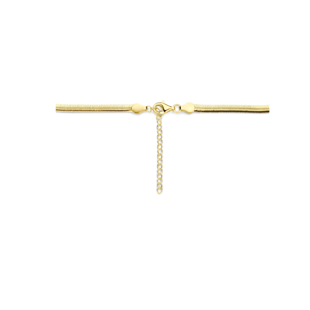 gourmet-schakelketting-verguld-glanzend-dames-4-mm-breedte-lengte-40-44-cm
