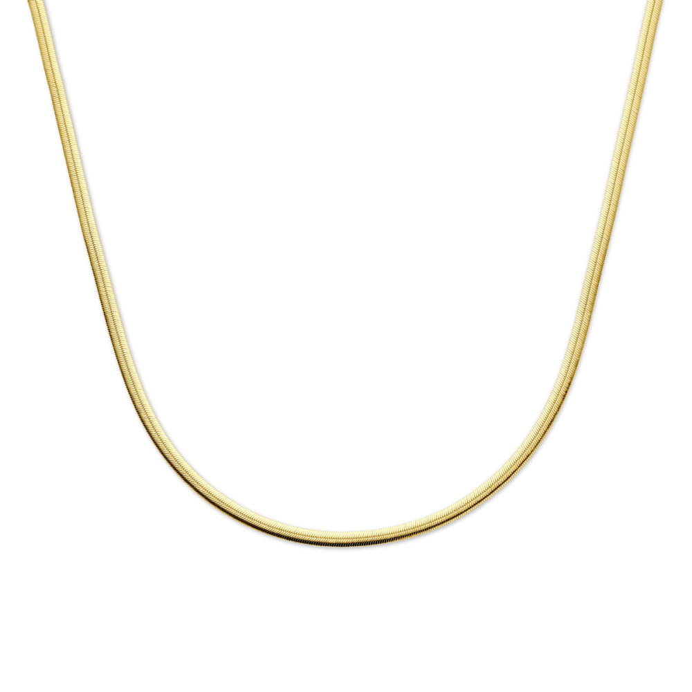 gourmet-schakelketting-verguld-glanzend-dames-4-mm-breedte-lengte-40-44-cm