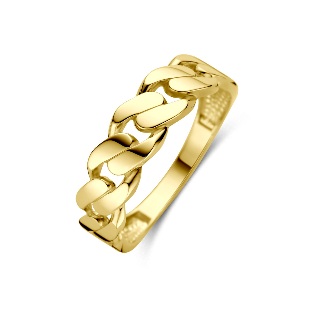gourmet-schakelring-dames-14-karaat-goud-glanzend-5-5-mm-breedte