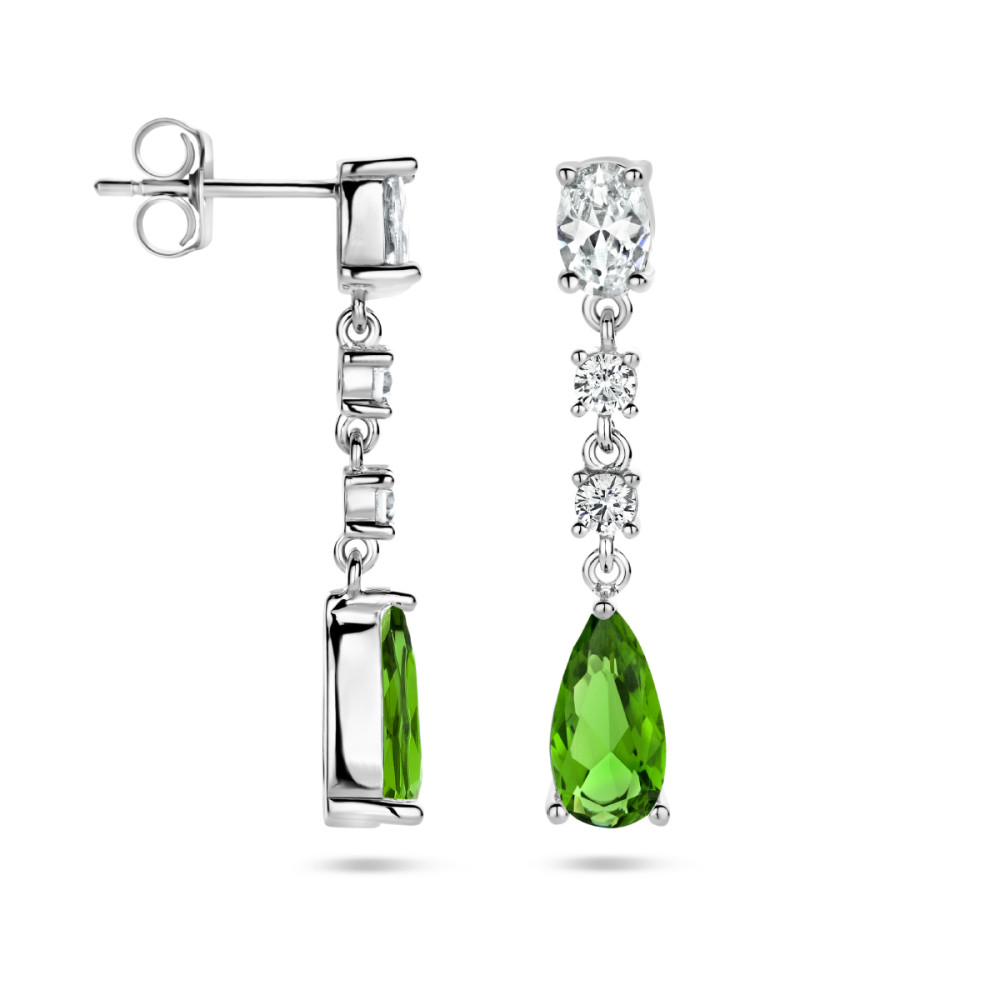 groene-en-transparante-zirkonia-oorhangers-zilver-gerhodineerd-vintage-stijl-30-mm
