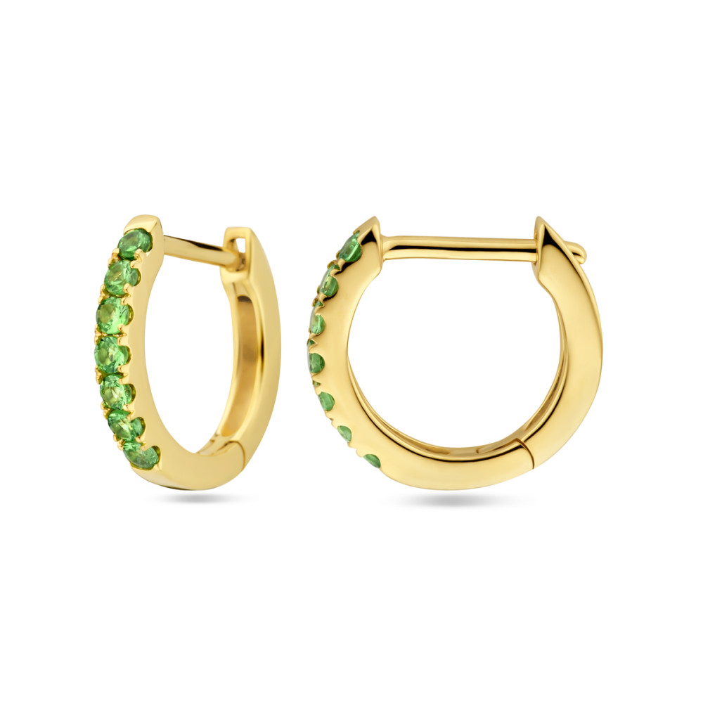 groene-klapoorringen-met-tsavoriet-14-karaat-goud-diameter-12-mm