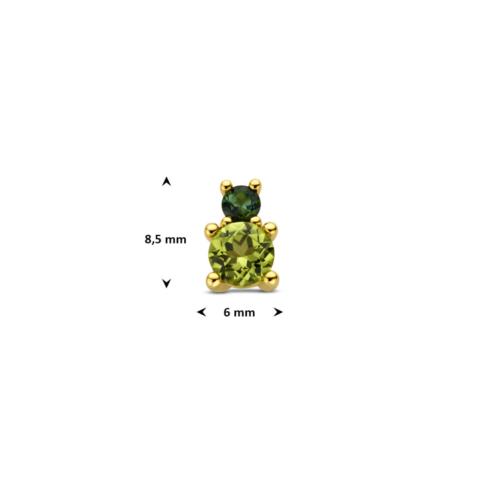 groene-rond-hanger-14-karaat-goud-en-briljant-geslepen-peridoot-en-toermalijn-6-mm-breed-x-8-5-mm-hoog