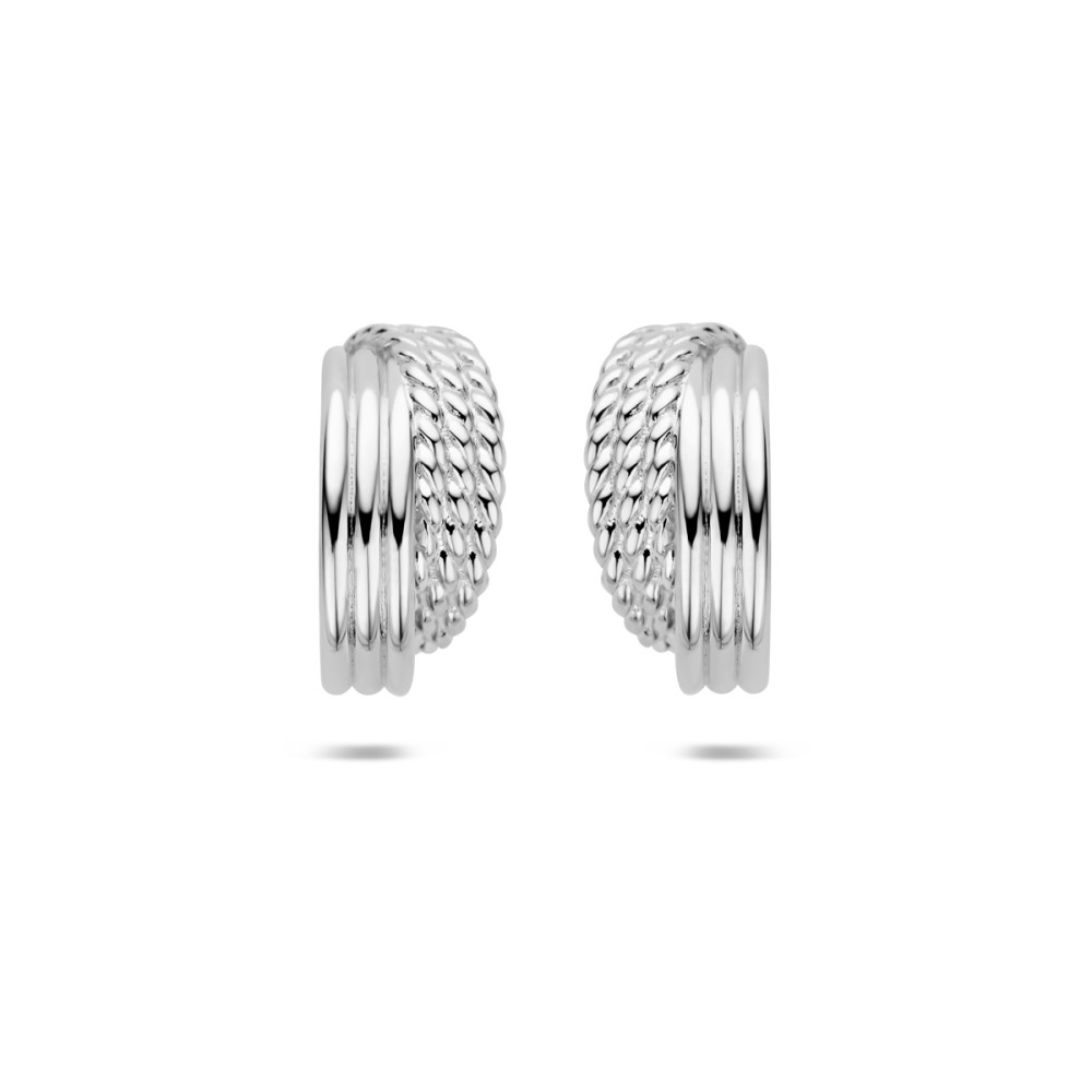 halfronde-zilveren-stekeroorringen-glanzend-geweven-banden-8-mm-breed-x-16-mm-hoog