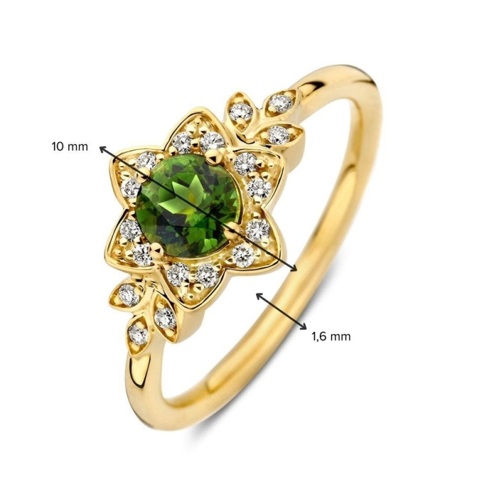 halo-bloem-ring-14k-goud-toermalijn-groen-transparante-diamanten-0-12-crt-10-mm-breedte