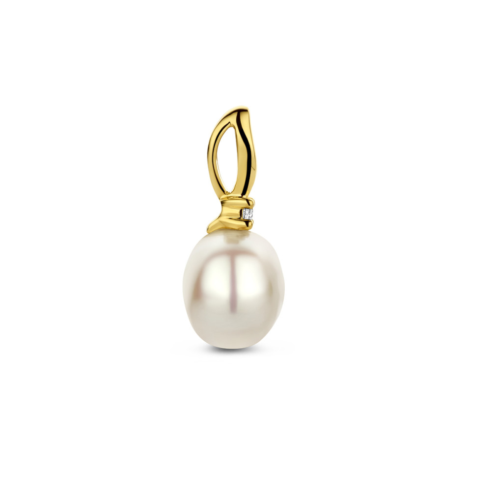 hanger-14-karaat-goud-diamant-0-02-crt-en-witte-parel-9-mm-breed-x-17-5-mm-hoog