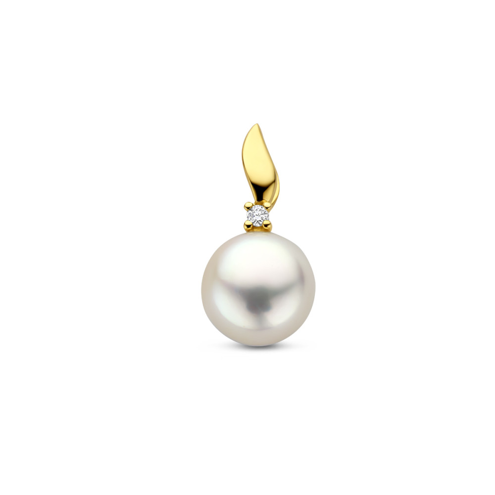 hanger-14-karaat-goud-diamant-0-02-crt-en-witte-parel-9-mm-breed-x-17-5-mm-hoog