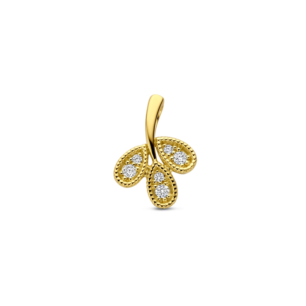 hanger-14-karaat-gouden-druppels-met-bolletjes-rand-en-diamanten-0-09-crt-10-5-mm-breed-x-14-5-mm-hoog