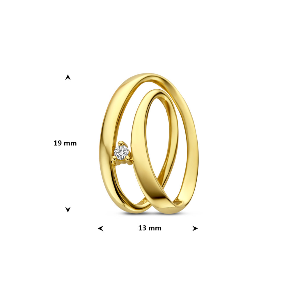 hanger-14-karaat-gouden-ovalen-en-diamant-0-03-crt-13-mm-breed-x-19-mm-hoog