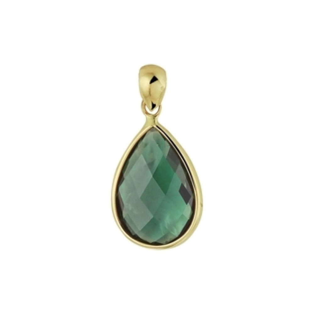 hanger-met-steen-18-karaat-goud-groene-kwarts-briolette-9-mm-breed-x-18-mm-hoog
