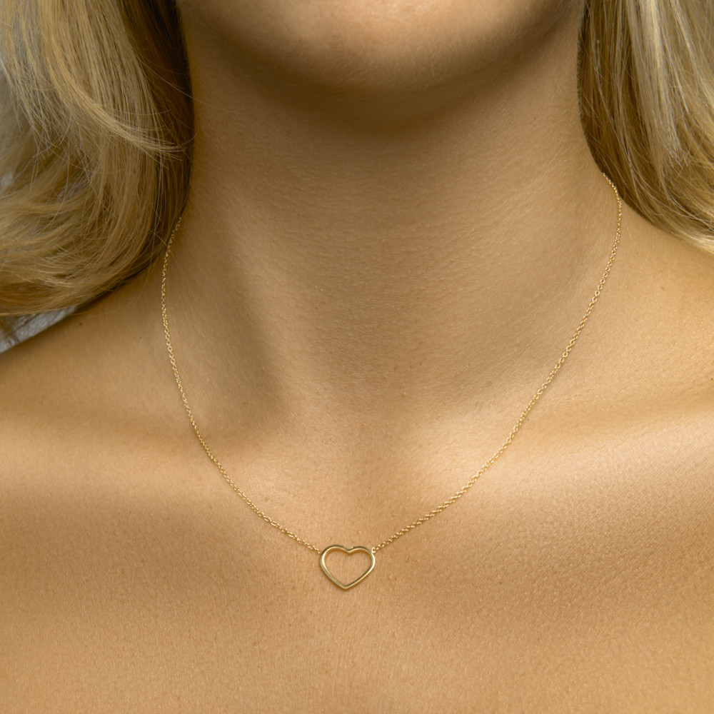 hart-collier-goudkleurig-glanzend-12-5-mm-x-15-5-mm-lengte-41-46-cm