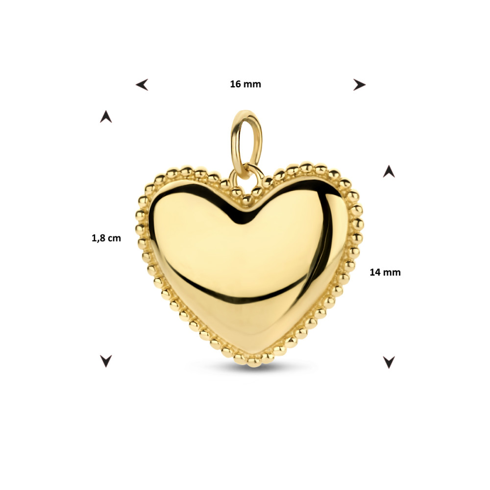 hart-hanger-14-karaat-goud-glanzende-bolletjes-rand-16-mm-breed-x-18-mm-hoog