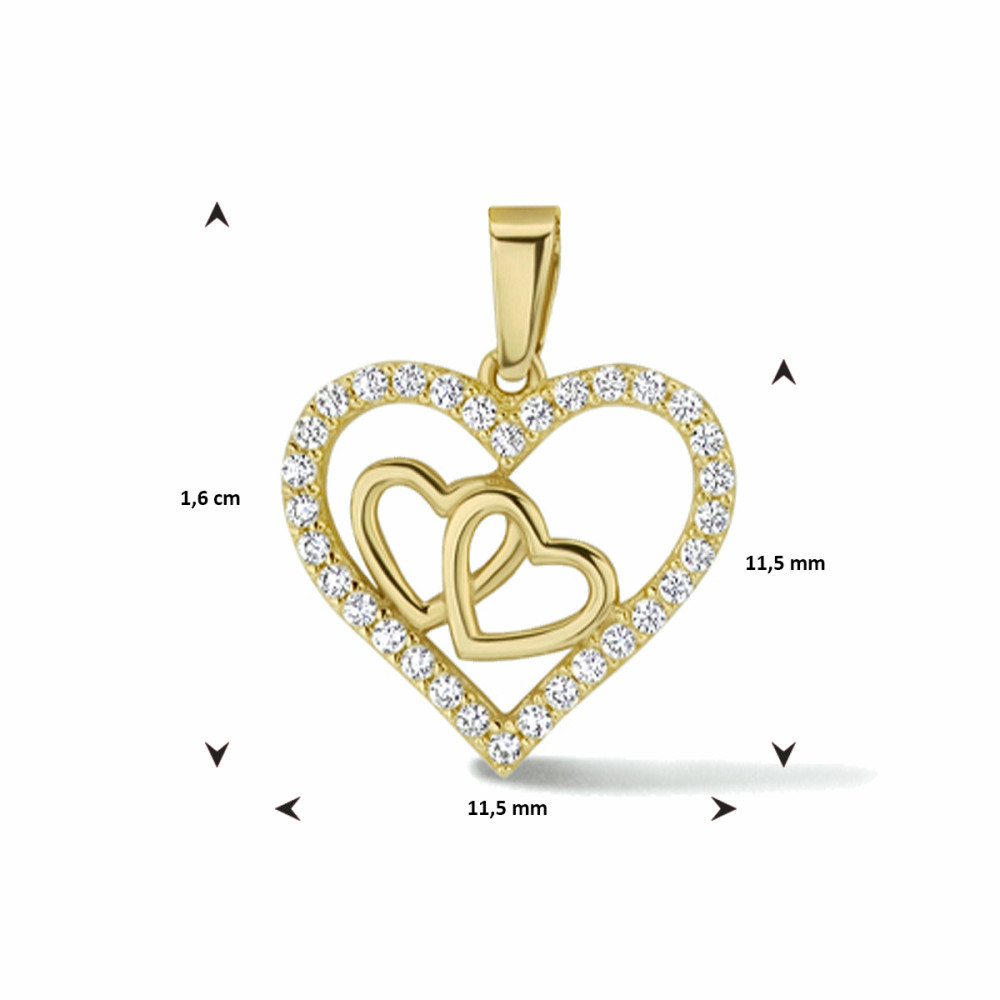 hart-hanger-14-karaat-goud-zirkonia-rand-11-5-mm-breed-x-16-mm-hoog