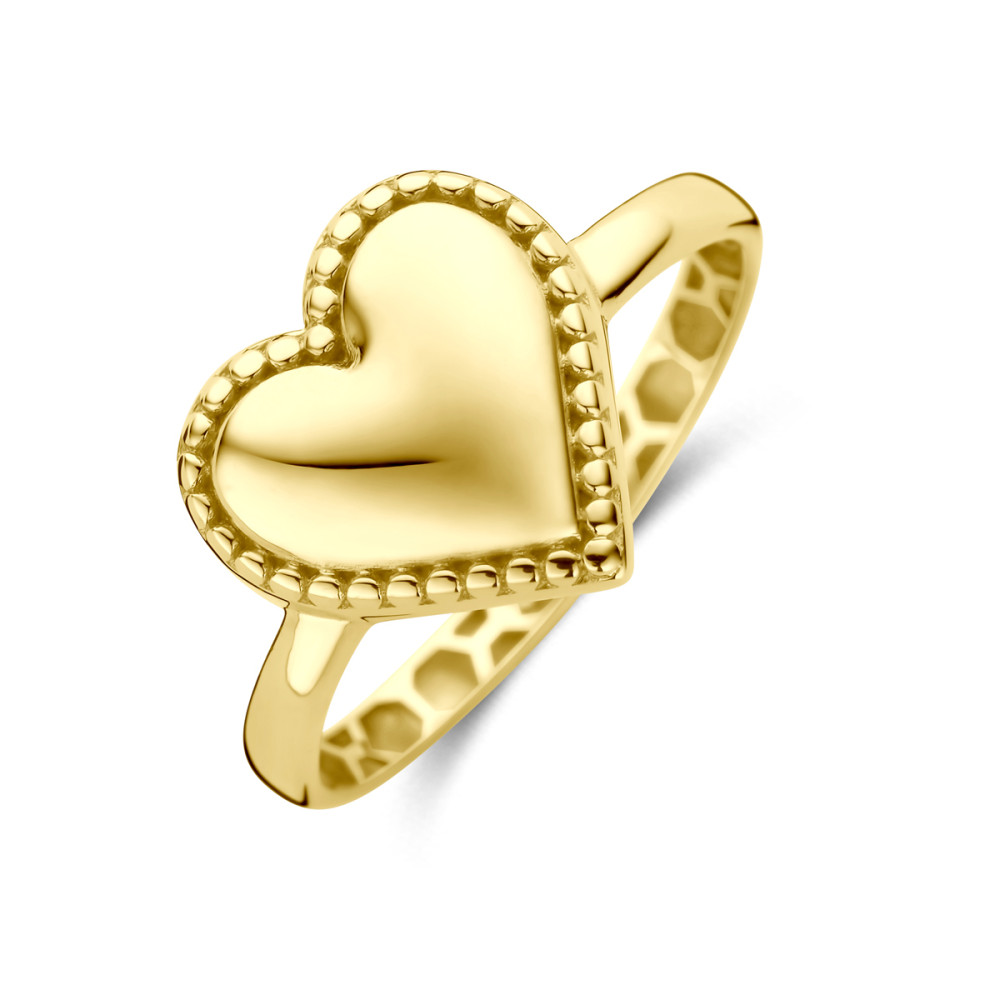 hart-ring-14-karaat-goud-en-bewerkte-rand-11-5-mm-breedte