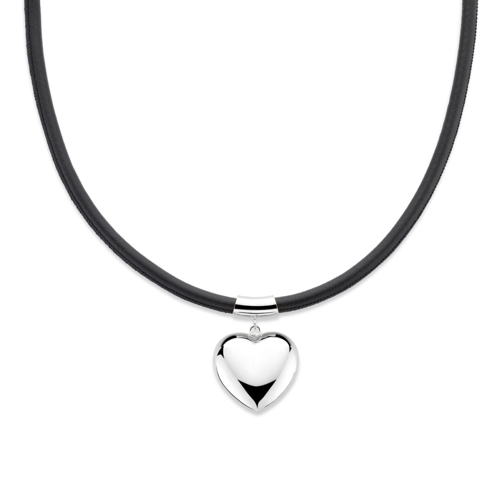 hartje-5-5-mm-collier-met-hanger-zilver-nylon-rubber-vegan-leer-lengte-verstelbaar-38-44-cm