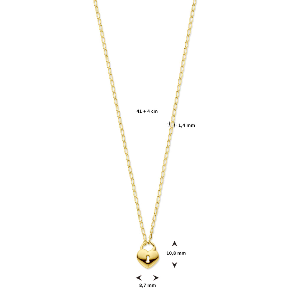 hartje-slotje-1-4-mm-ketting-goud-op-zilver-lengte-verstelbaar-41-45-cm