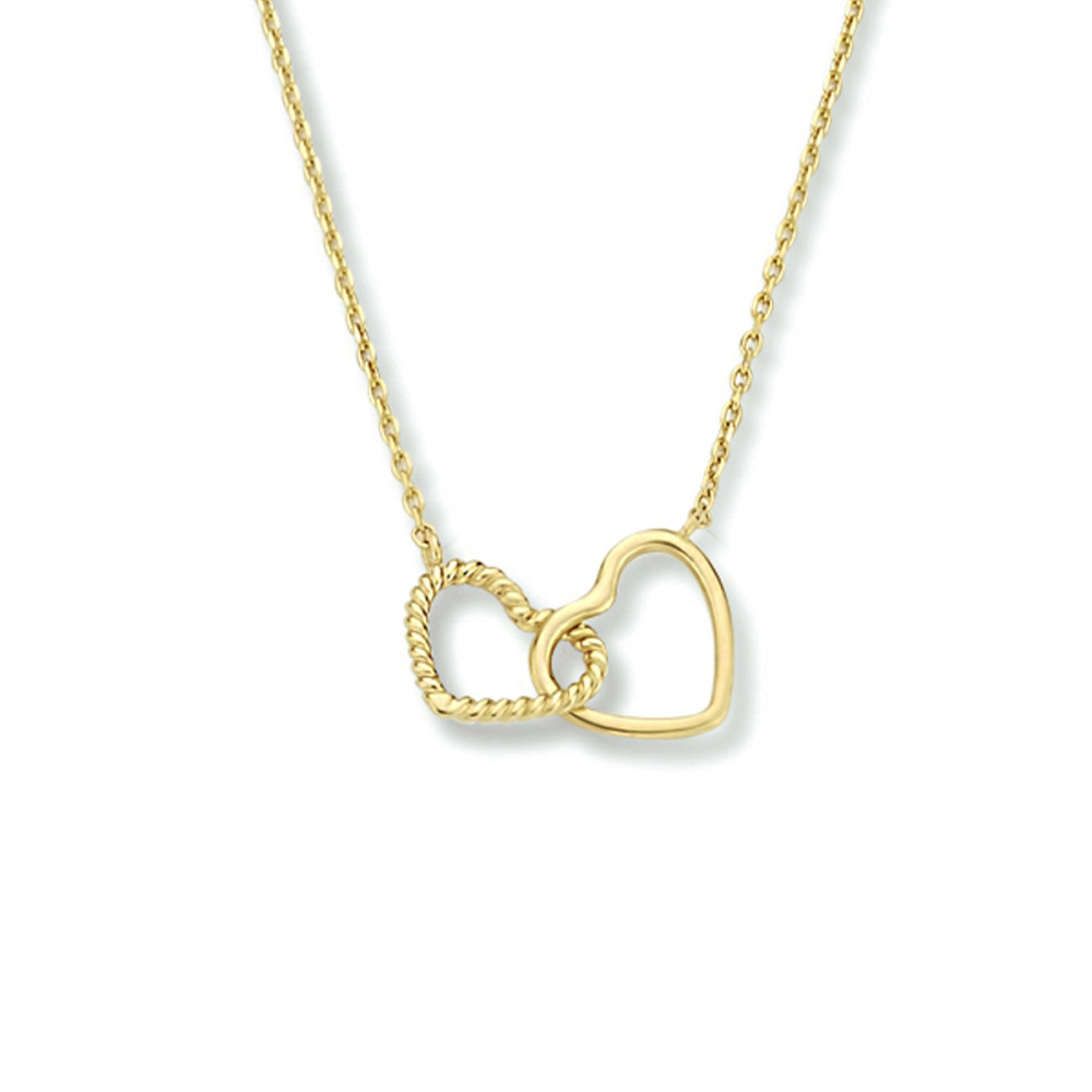 hartjes-ketting-14-karaat-goud-gedraaid-glanzend-8-mm-breedte-hanger-lengte-40-42-44-cm