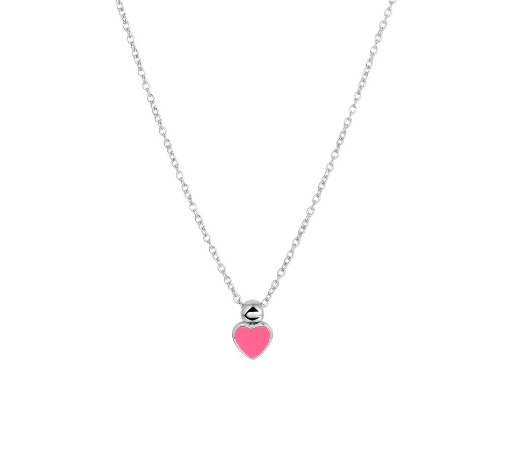hartvormige-collier-met-roze-emaille-zilveren-hartjes-collier-gerhodineerd-lengte-verstelbaar-36-38-cm-voor-kinderen