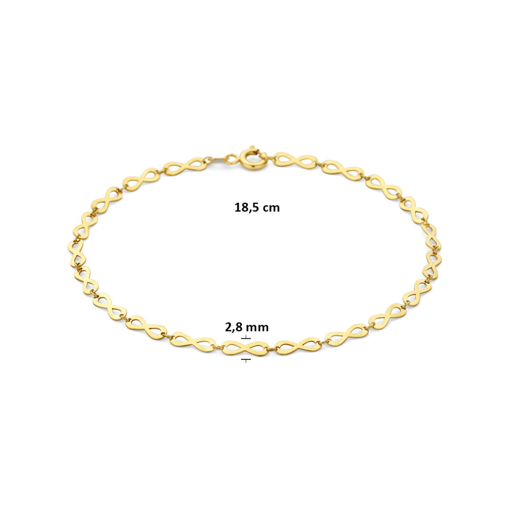 infinity-schakelarmband-14-karaat-goud-2-8-mm-breedte-lengte-18-5-cm