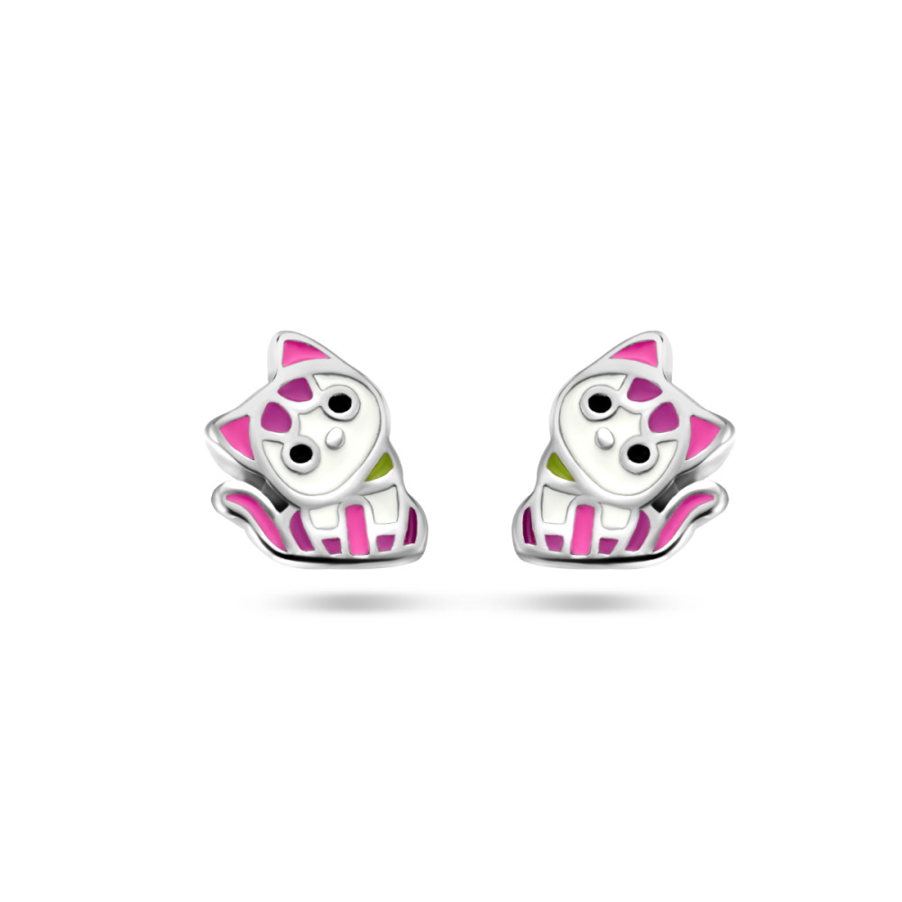 kat-oorstekers-zilver-emaille-kinderoorbellen-7-5-x-6-mm