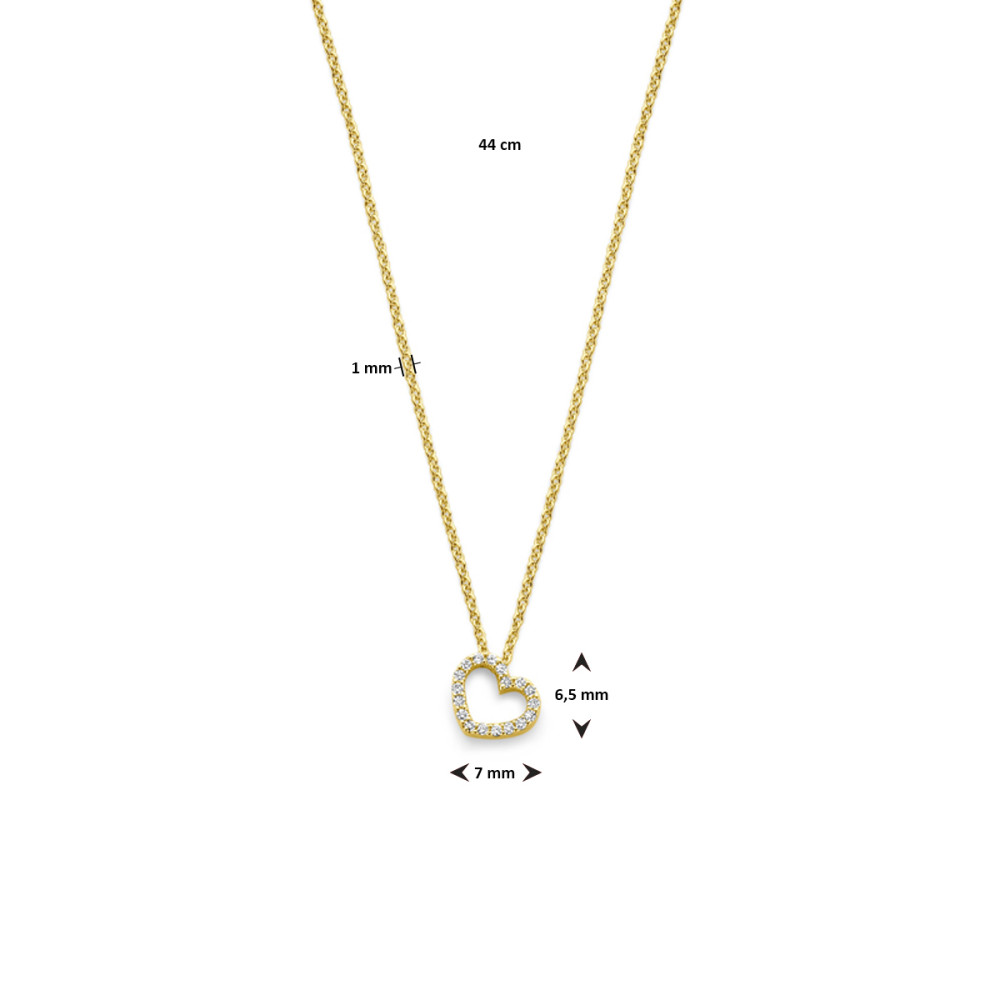 ketting-14-karaat-goud-hartje-005-crt-diamant-glanzend-lengte-40-42-44-cm
