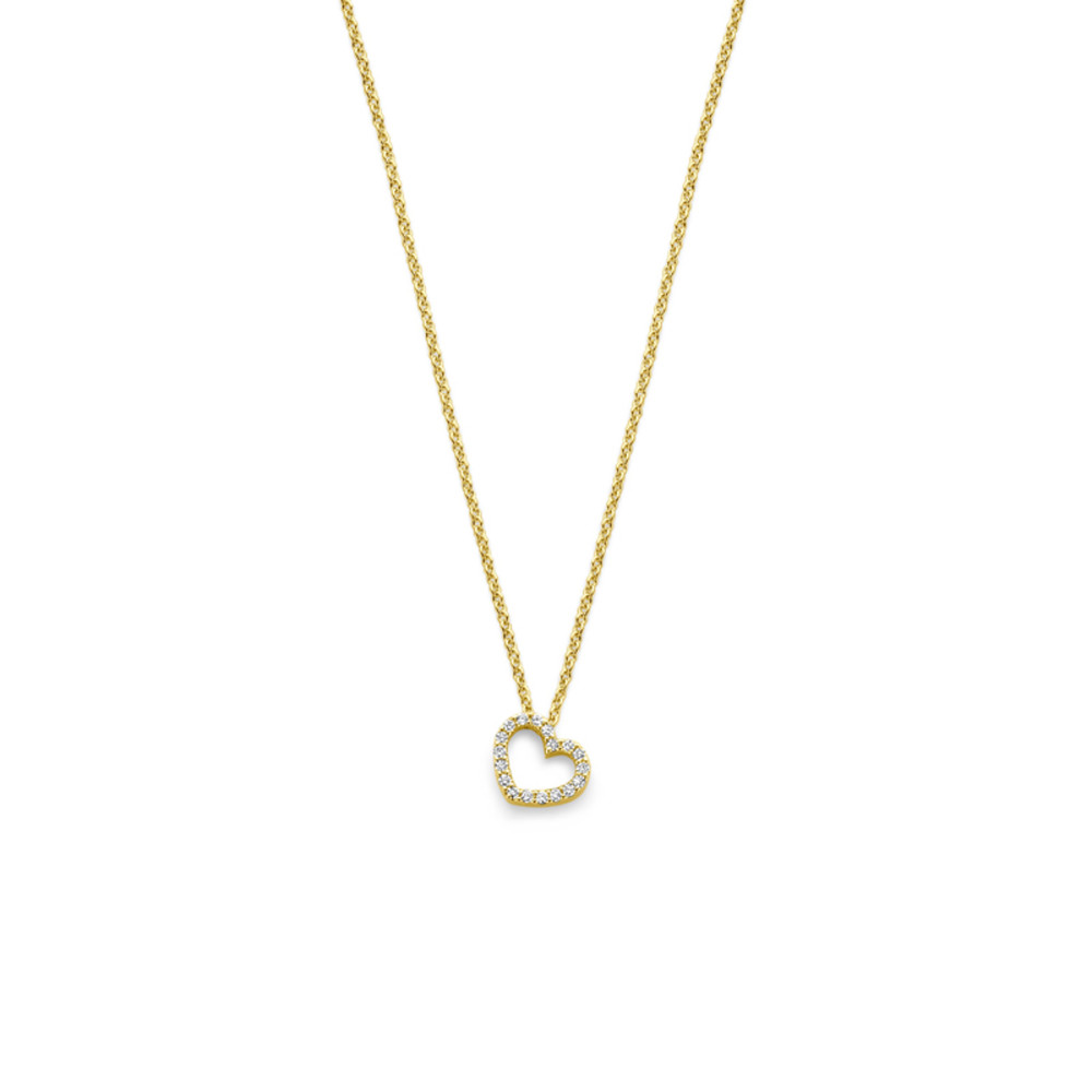 ketting-14-karaat-goud-hartje-005-crt-diamant-glanzend-lengte-40-42-44-cm