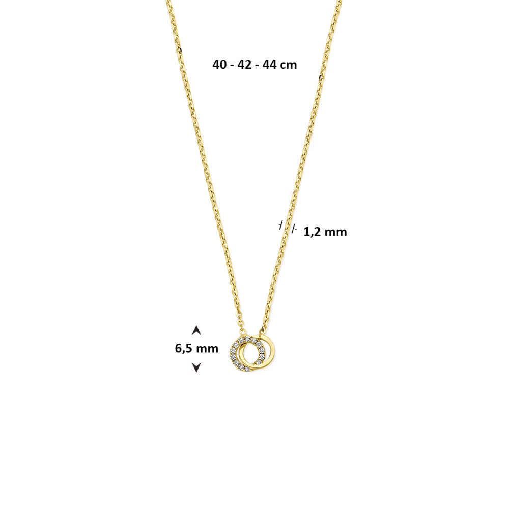ketting-14-karaat-goud-rond-zirkonia-glanzend-lengte-40-42-44-cm